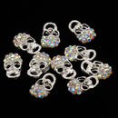 10pcs 3D Halloween Nail Art Decoration Stickers Skull Glitter Multi Color Jewelry Rhinestone DIY