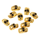10pcs 3D Halloween Nail Art Decoration Stickers Skull Glitter Charms Alloy Jewelry Rhinestone DIY