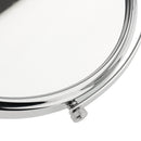 Stainless Steel Free Standing Vanity Dual Side Cosmetic Make Up Mirror For Bathroom 3x Magnification Polished 8 inch