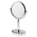 Stainless Steel Free Standing Vanity Dual Side Cosmetic Make Up Mirror For Bathroom 3x Magnification Polished 6