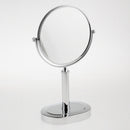 Stainless Steel Free Standing Vanity Dual Side Cosmetic Make Up Mirror For Bathroom 3x Magnification Polished 6