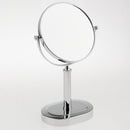 Stainless Steel Free Standing Vanity Dual Side Cosmetic Make Up Mirror For Bathroom 3x Magnification Polished 6