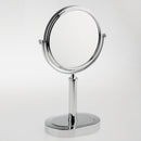 Stainless Steel Free Standing Vanity Dual Side Cosmetic Make Up Mirror For Bathroom 3x Magnification Polished 6