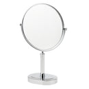 360Â° Swivel Rotation 8 inches Free Stand Vanity Double Sided Makeup Shaving Mirror For Bathroom 3x Magnifying