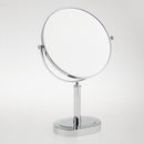 360Â° Swivel Rotation 8 inches Free Stand Vanity Double Sided Makeup Shaving Mirror For Bathroom 3x Magnifying