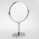 360Â° Swivel Rotation 8 inches Free Stand Vanity Double Sided Makeup Shaving Mirror For Bathroom 3x Magnifying