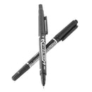 10 Pieces Black Double Ended Waterproof Permanent Oily Paint Marker Pen Set