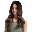 Fashion Charming Layered Long Curly Wavy Wig Synthetic Hair Wigs Brown White Mixed for Women Daily Wear/Party Cosplay