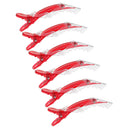 6 Piece Red Professional Salon Hairdressing Sectioning Plastic Alligator Hair Clips Claw Croc Clamp Grips Women Girl Hairpins Barrettes