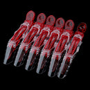 6 Piece Red Professional Salon Hairdressing Sectioning Plastic Alligator Hair Clips Claw Croc Clamp Grips Women Girl Hairpins Barrettes