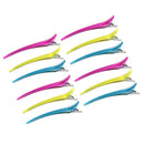 Lot Of 12 Pieces Metal Plastic Salon Hair Clips Hairdressing Sectioning Clamps Section Grips Tools Styling Accessories