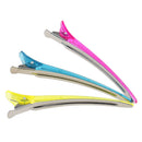Lot Of 12 Pieces Metal Plastic Salon Hair Clips Hairdressing Sectioning Clamps Section Grips Tools Styling Accessories