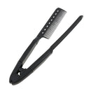Salon Barber Hairdresser Hairdressing Styling Comb, Hair Straightener Folding V Type Comb