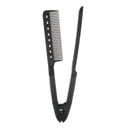 Salon Barber Hairdresser Hairdressing Styling Comb, Hair Straightener Folding V Type Comb