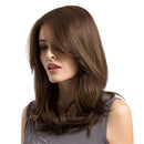Women's Fashion Medium Long Curly Wave Wig Natural Full Head Wigs Brown