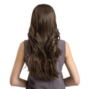 Women Long Middle Part Wig Natural Brown Curly Synthetic Hair Wigs Cosplay