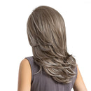 Fashion Charming Fluffy White Brown Mixed Medium Long Wig Heat Resistant for Women Ladies Daily Wear/Party Cosplay