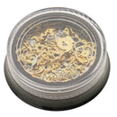 Lot Nail Art Decoration DIY Gold Wheel Clock Parts Small Thin Metal Spangle Charm Glitter Tips kit