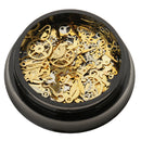 Lot Nail Art Decoration DIY Gold Wheel Clock Parts Small Thin Metal Spangle Charm Glitter Tips kit