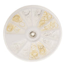 Lots Silver Gold 3D Nail Art Hollow Round Circle Glitters Charms Tips DIY Decorations Rings Manicure Wheel