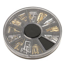Lots Golden Silver 3D Metallic Nail Art Rhinestones Glitter Tips Studs Retangle DIY Decorations Manicure Accessories Wheel