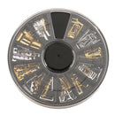 Lots Golden Silver 3D Metallic Nail Art Rhinestones Glitter Tips Studs Retangle DIY Decorations Manicure Accessories Wheel