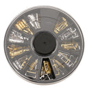 Lots Golden Silver 3D Metallic Nail Art Rhinestones Glitter Tips Studs Retangle DIY Decorations Manicure Accessories Wheel