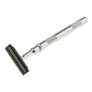 Mens Beard Shaving Grooming Kit, Brush, Safety Straight Razors, Alloy Bowl and Stand Base