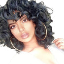 Natural African Wave Kinky Curly Wigs Black Women Synthetic Full Wigs 26"