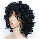 Natural African Wave Kinky Curly Wigs Black Women Synthetic Full Wigs 26"