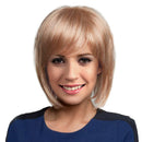 12 Inch Stylish Women Short Bob Natural Straight Fluffy Human Hair Full Wig for Cosplay Party Costume Blonde