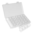28 Slots Clear Adjustable Plastic Storage Box Empty Nail Art Tips Decorations Jewelry Gems Earrings Necklace Container Bead Case Holder Organizer