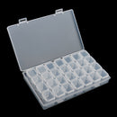 28 Slots Clear Adjustable Plastic Storage Box Empty Nail Art Tips Decorations Jewelry Gems Earrings Necklace Container Bead Case Holder Organizer