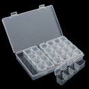 28 Slots Clear Adjustable Plastic Storage Box Empty Nail Art Tips Decorations Jewelry Gems Earrings Necklace Container Bead Case Holder Organizer