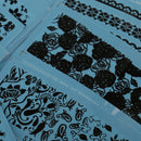3D Cartoon Flower Lace Design Nail Art Manicure Tip Stickers Decals DIY Decor- 50 Sheets