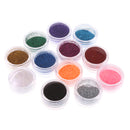 12 Box Glitter Nail Art Tattoo Body Paint Pigment Powder Fine Dust for Nails Decoration Design
