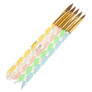 5x Nail Art DIY Design Brush Kit Painting Drawing Gel Pen Polish Manicure Pedicure Tool