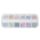 1200pcs Nail Art Crystal Decoration Rhinestone Glitter Sticker 3D Tips Diamond Gem for UV Gel Acrylic Systems 1.5mm