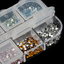 1200pcs Nail Art Crystal Decoration Rhinestone Glitter Sticker 3D Tips Diamond Gem for UV Gel Acrylic Systems 1.5mm