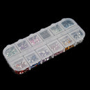 1200pcs Nail Art Crystal Decoration Rhinestone Glitter Sticker 3D Tips Diamond Gem for UV Gel Acrylic Systems 1.5mm