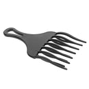 Friction Free High Low Gear Plastic Hairdressing Afro Hair Pick Comb Detangle Wig Braid Styling Lift Hairbrush Wide Tooth Black