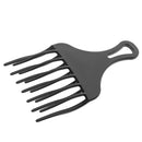 Friction Free High Low Gear Plastic Hairdressing Afro Hair Pick Comb Detangle Wig Braid Styling Lift Hairbrush Wide Tooth Black
