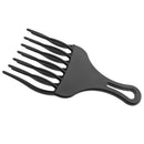 Friction Free High Low Gear Plastic Hairdressing Afro Hair Pick Comb Detangle Wig Braid Styling Lift Hairbrush Wide Tooth Black