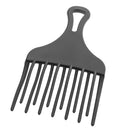 Friction Free High Low Gear Plastic Hairdressing Afro Hair Pick Comb Detangle Wig Braid Styling Lift Hairbrush Wide Tooth Black