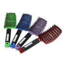 Paddle Detangling Hair Brush Curved Vented Nylon Bristle Pins Hairbrush Comb for Women Long Thick Thin Curly & Tangled Hair Random Color