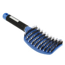 Paddle Detangling Hair Brush Curved Vented Nylon Bristle Pins Hairbrush Comb for Women Long Thick Thin Curly & Tangled Hair Random Color