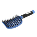 Paddle Detangling Hair Brush Curved Vented Nylon Bristle Pins Hairbrush Comb for Women Long Thick Thin Curly & Tangled Hair Random Color