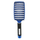 Paddle Detangling Hair Brush Curved Vented Nylon Bristle Pins Hairbrush Comb for Women Long Thick Thin Curly & Tangled Hair Random Color