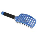Paddle Detangling Hair Brush Curved Vented Nylon Bristle Pins Hairbrush Comb for Women Long Thick Thin Curly & Tangled Hair Random Color