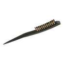 Anti-static Bristle Hair Styling Teasing Brush Natural Wood Back Comb Hairbrush for Short Thick Fine Hair 3 Rows